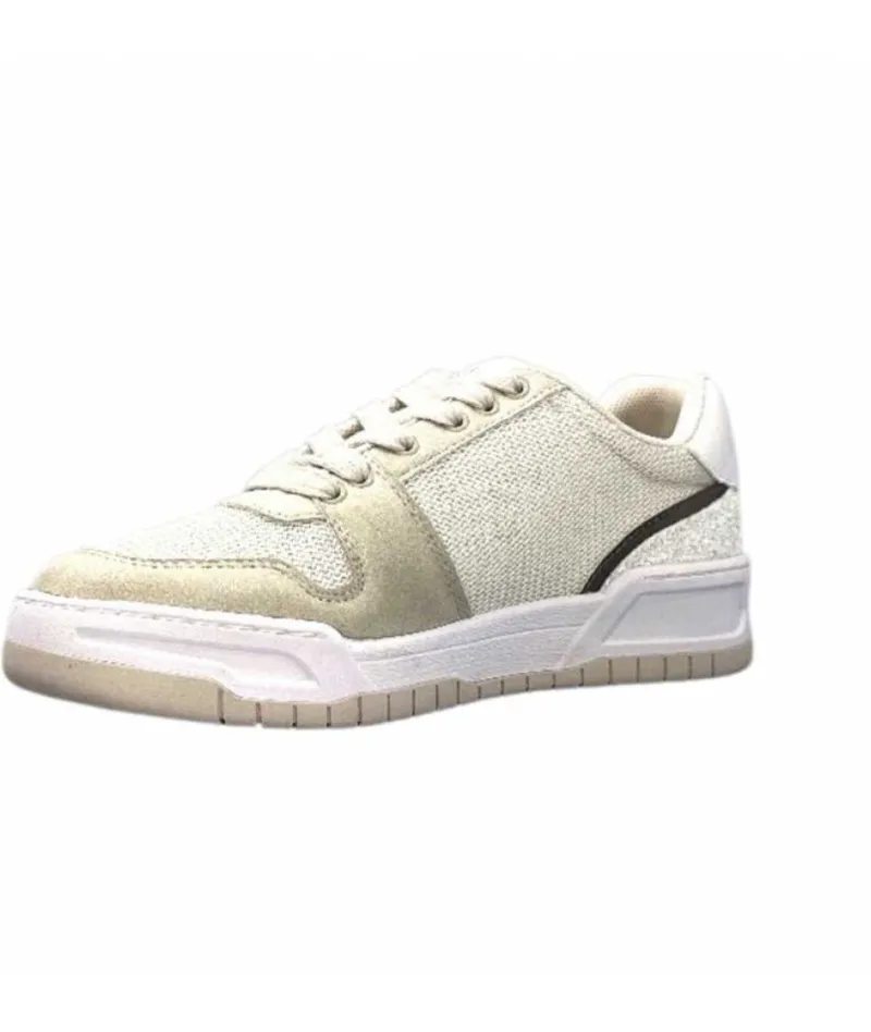 Ba3093Tx306 Suede Textile Blanc Glitter*Liu.Jo New