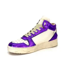 Meline 22Db Cuir Creme Et Violet*Méliné