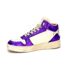 Meline 22Db Cuir Creme Et Violet*Méliné