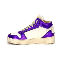 Meline 22Db Cuir Creme Et Violet*Méliné