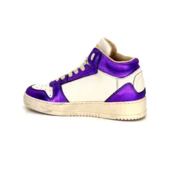 Meline 22Db Cuir Creme Et Violet*Méliné