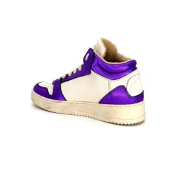 Meline 22Db Cuir Creme Et Violet*Méliné