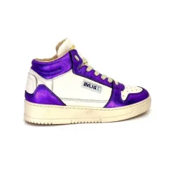 Meline 22Db Cuir Creme Et Violet*Méliné