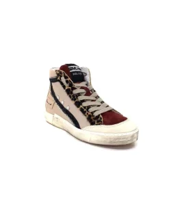 Meline Nkc320 Cuir Nacre Nude Daim Rouge Paillette Noir*Méliné Clearance