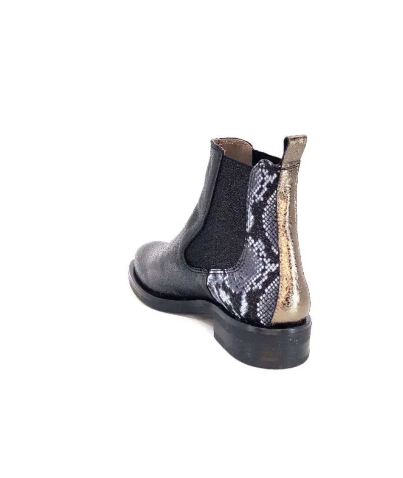 Sibel4 Cuir Metal Noir*MKD Hot
