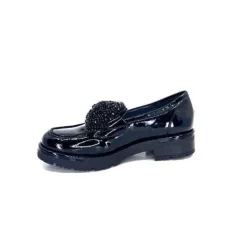 Mocassins 6765 Cuir Vernis Noir*Myma New