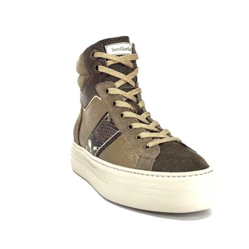 17004 Cuir Kaki Militaire*Nero Giardini Hot