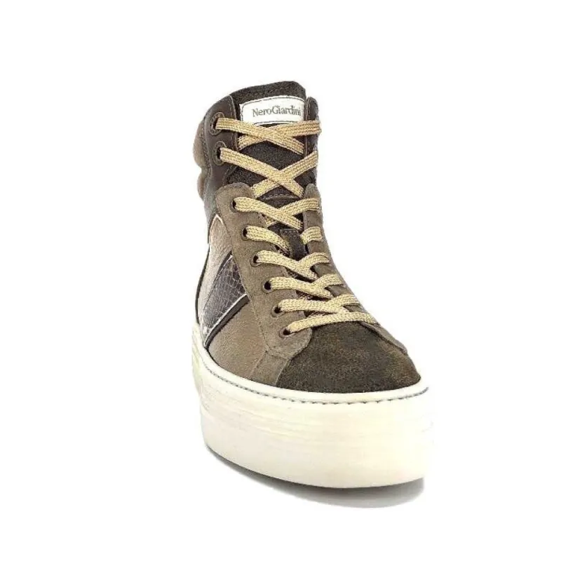 17004 Cuir Kaki Militaire*Nero Giardini Hot