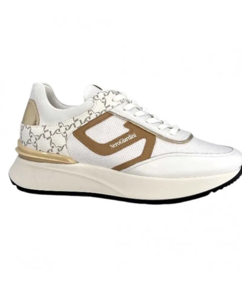 306447 D707 Cuir Blanc*Nero Giardini Discount