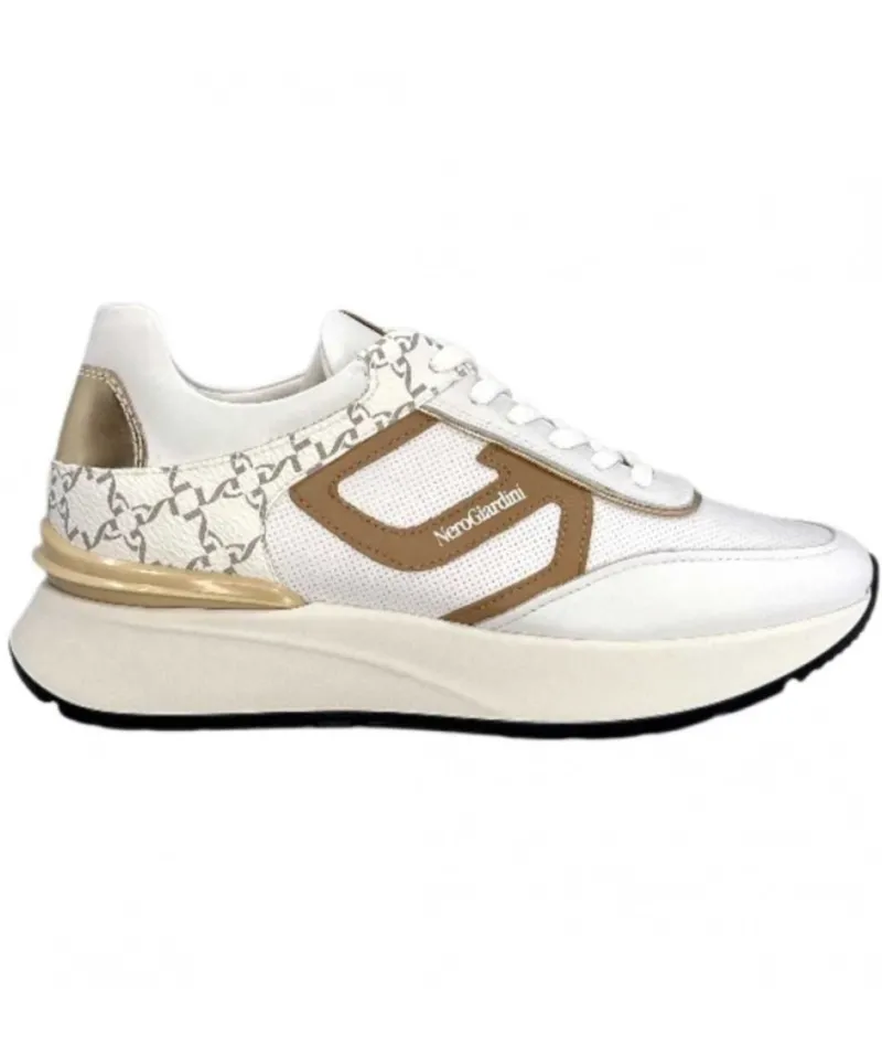 306447 D707 Cuir Blanc*Nero Giardini Discount