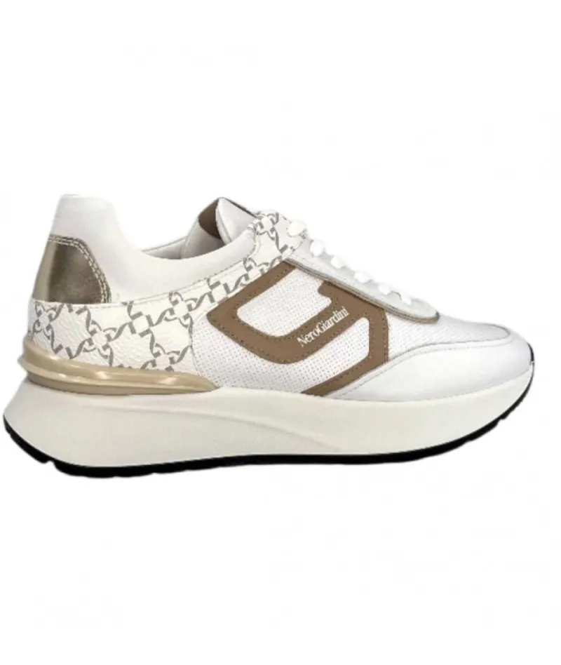 306447 D707 Cuir Blanc*Nero Giardini Discount