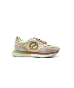 Mia Jogger Daim Textile Beige Pastel Vert*No Name Outlet