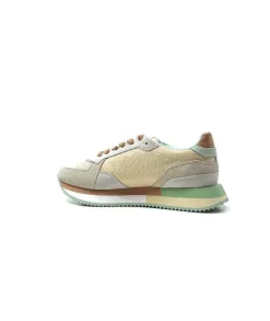 Mia Jogger Daim Textile Beige Pastel Vert*No Name Outlet