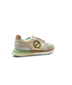 Mia Jogger Daim Textile Beige Pastel Vert*No Name Outlet