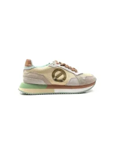 Mia Jogger Daim Textile Beige Pastel Vert*No Name Outlet