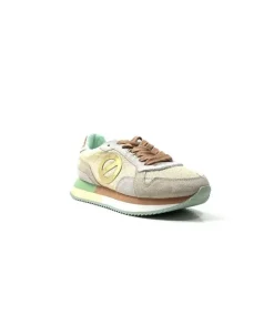 Mia Jogger Daim Textile Beige Pastel Vert*No Name Outlet