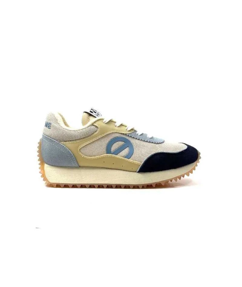 Punky Jogger Daim Bleu Textile Beige*No Name Clearance