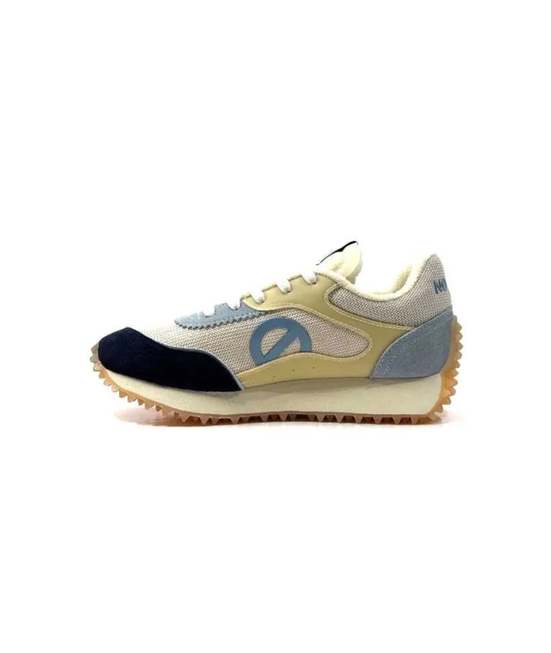 Punky Jogger Daim Bleu Textile Beige*No Name Clearance