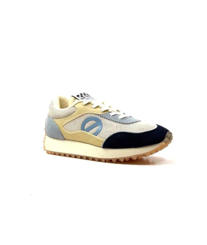 Punky Jogger Daim Bleu Textile Beige*No Name Clearance
