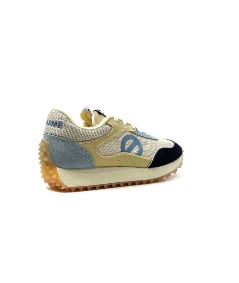 Punky Jogger Daim Bleu Textile Beige*No Name Clearance