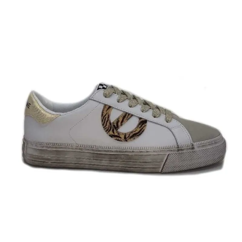 Strike Side Cuir Blanc Or*No Name Best