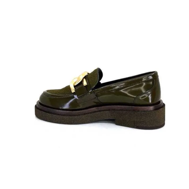 32420 D4 Cuir Glace Kaki*Pertini