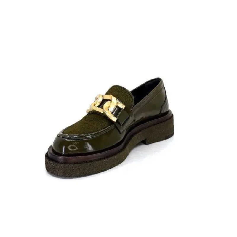 32420 D4 Cuir Glace Kaki*Pertini