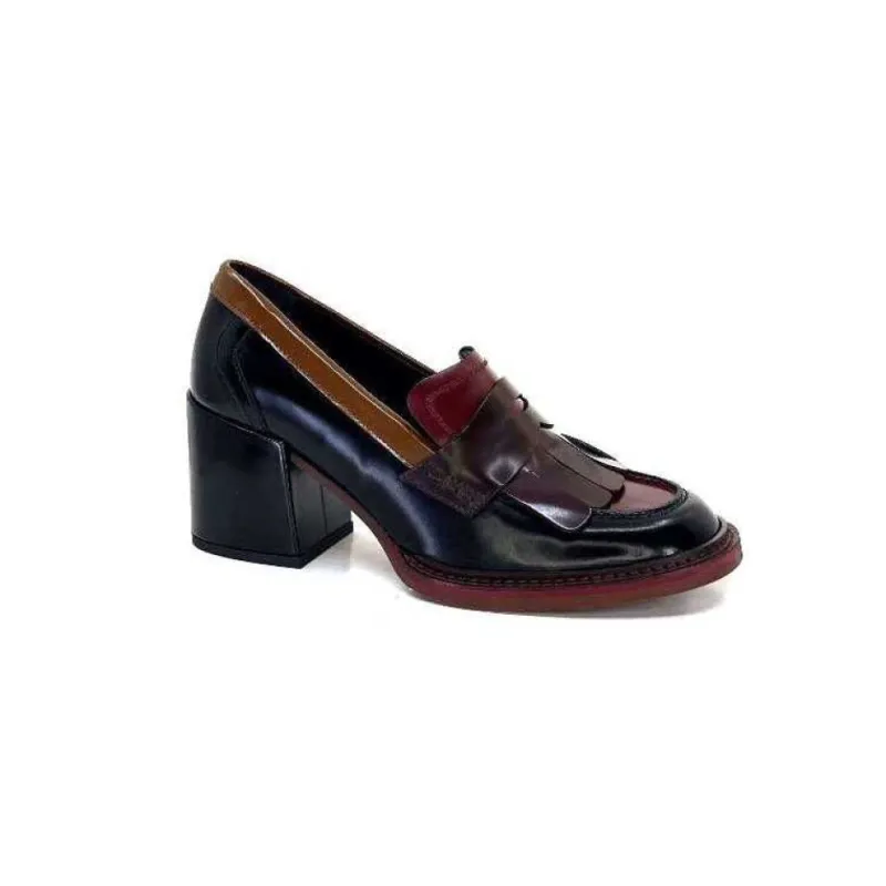 32321 D4 Cuir Glace Noir Bordeaux*Pertini Best