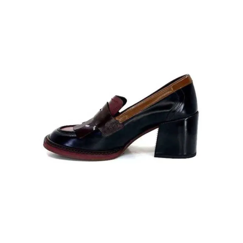 32321 D4 Cuir Glace Noir Bordeaux*Pertini Best