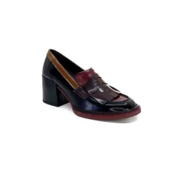 32321 D4 Cuir Glace Noir Bordeaux*Pertini Best