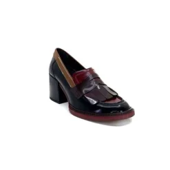32321 D4 Cuir Glace Noir Bordeaux*Pertini Best