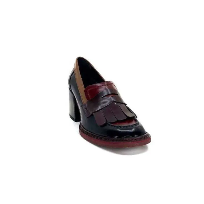 32321 D4 Cuir Glace Noir Bordeaux*Pertini Best