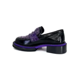 32416 D7 Cuir Noir Violet*Pertini Hot