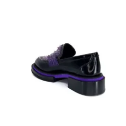 32416 D7 Cuir Noir Violet*Pertini Hot
