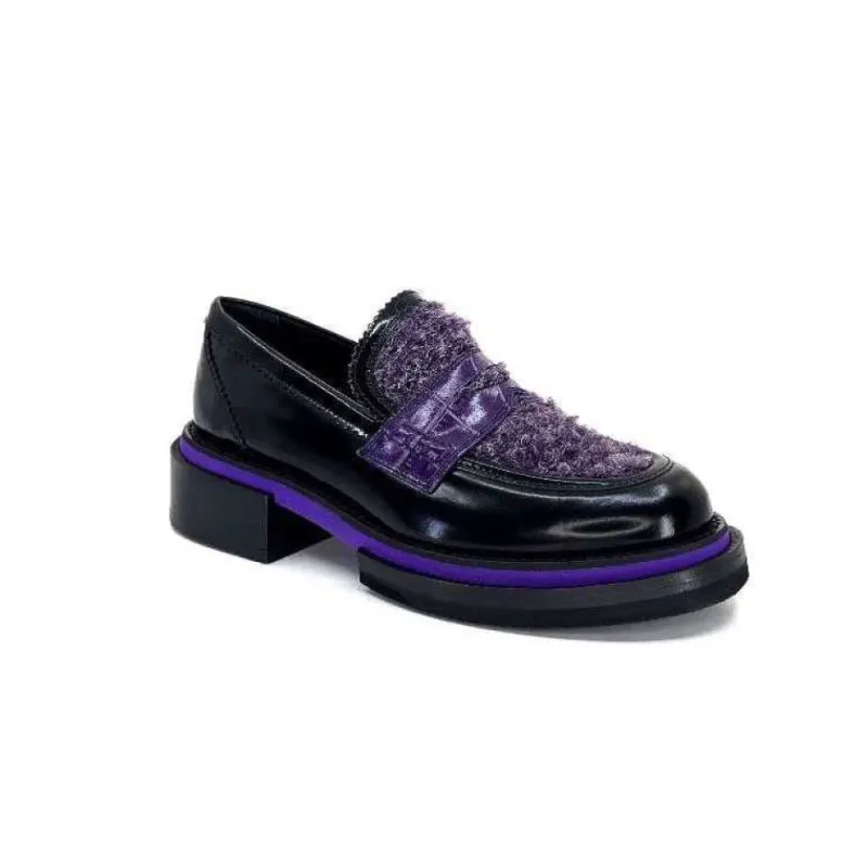 32416 D7 Cuir Noir Violet*Pertini Hot