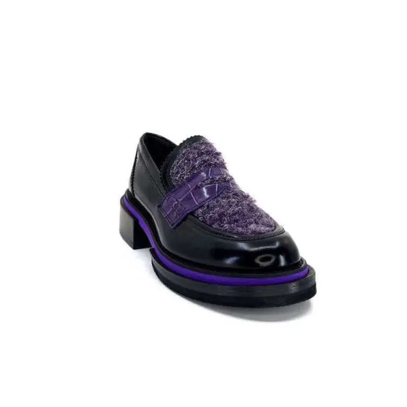 32416 D7 Cuir Noir Violet*Pertini Hot