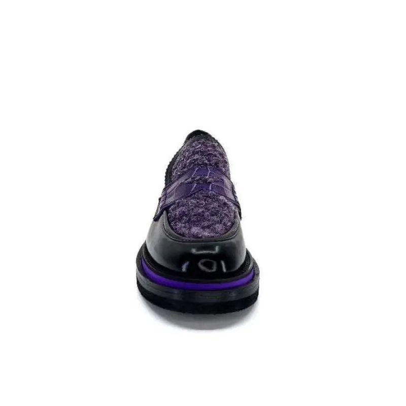 32416 D7 Cuir Noir Violet*Pertini Hot