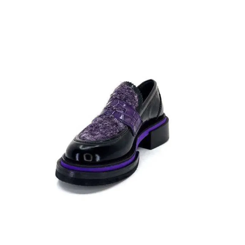 32416 D7 Cuir Noir Violet*Pertini Hot