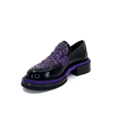 32416 D7 Cuir Noir Violet*Pertini Hot