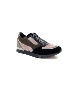 Reqins Electra Mix Daim Noir, Gris Cuir Acier & Cuir Vernis Noir*Requin New