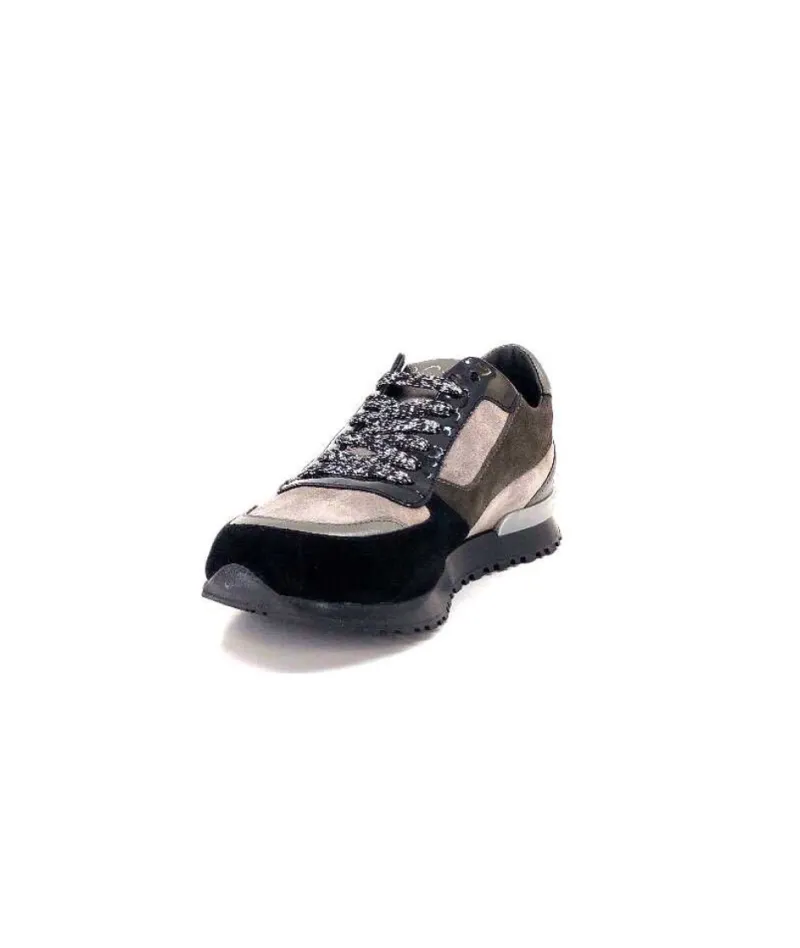 Reqins Electra Mix Daim Noir, Gris Cuir Acier & Cuir Vernis Noir*Requin New