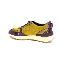 Reqins Urania Mix Cuir Violet Textile Moutarde*Requin New