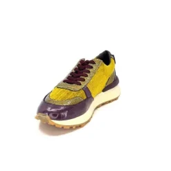 Reqins Urania Mix Cuir Violet Textile Moutarde*Requin New