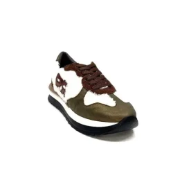 Reqins Urielle Cuir Marron Textile Ecru*Requin