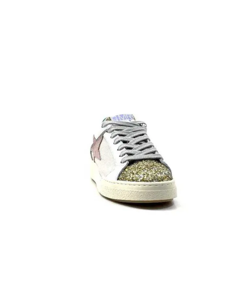 Smr Duck 9433 Cuir Blanc Glitter Or*Semerdjian New