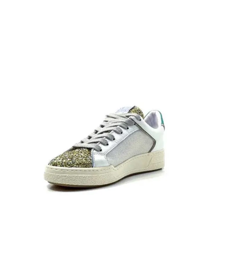 Smr Duck 9433 Cuir Blanc Glitter Or*Semerdjian New