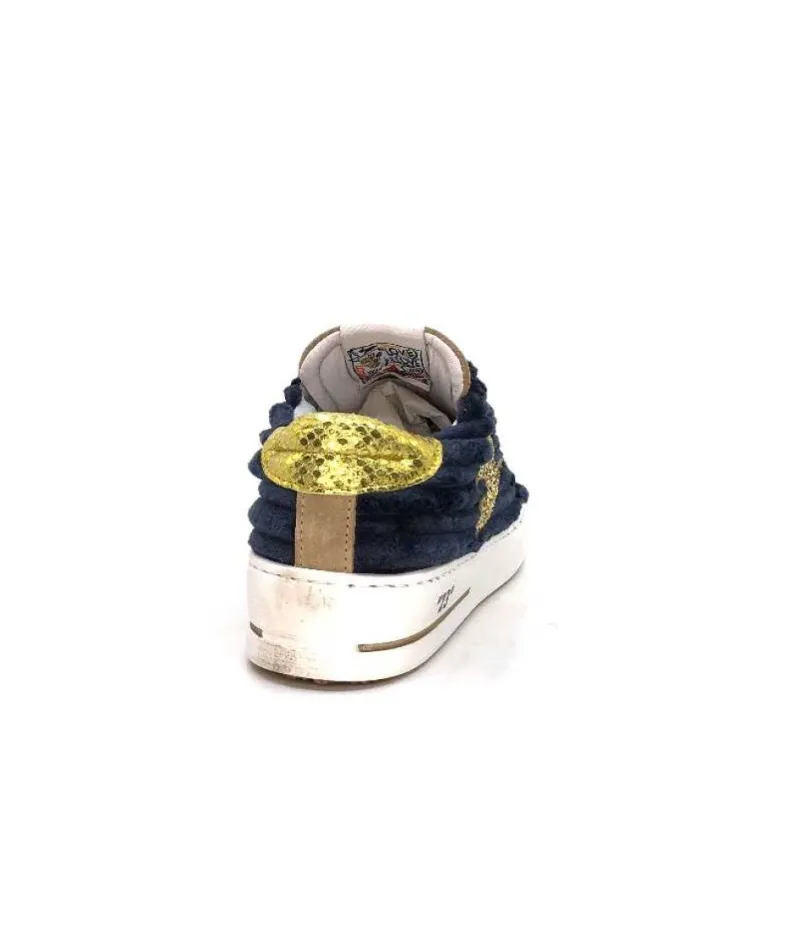 Smr Maya 8676 Velours Bleu Daim Beige*Semerdjian Clearance