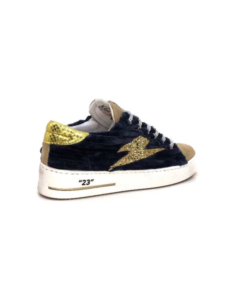 Smr Maya 8676 Velours Bleu Daim Beige*Semerdjian Clearance