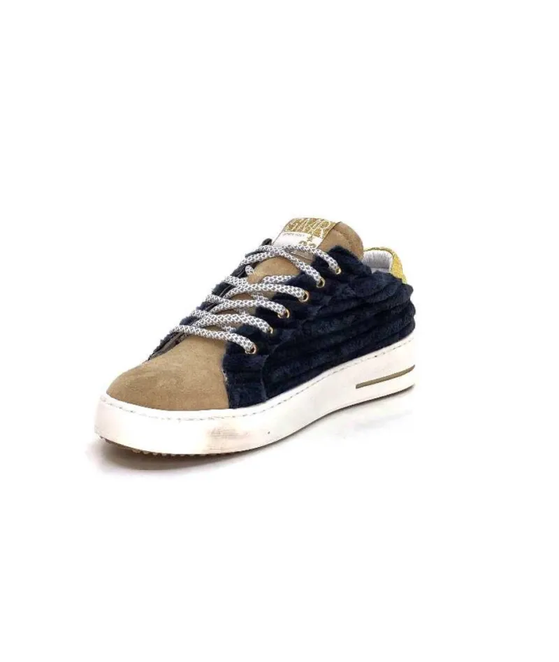 Smr Maya 8676 Velours Bleu Daim Beige*Semerdjian Clearance