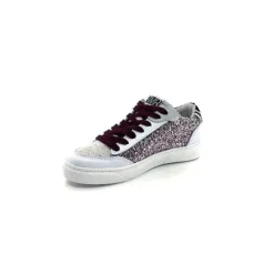 Smr23 Taline 10435 Cuir Blanc Glitter Rose*Semerdjian Online